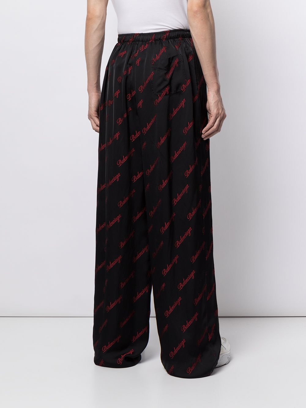 logo-print relaxed trousers - 4