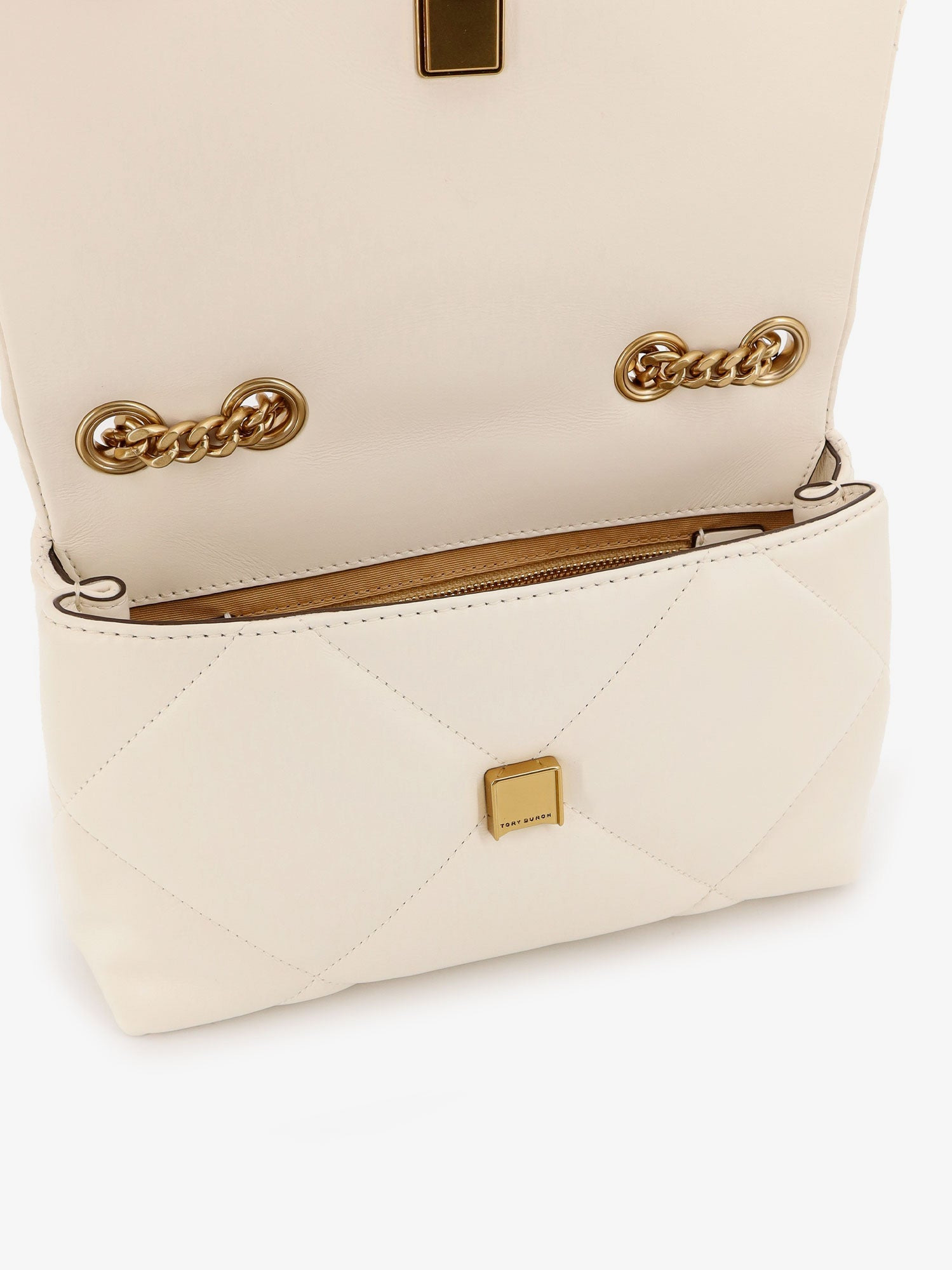 TORY BURCH - Tory Burch Kira Matelassã© Leather Shoulder Bag With Metal Logo - 5