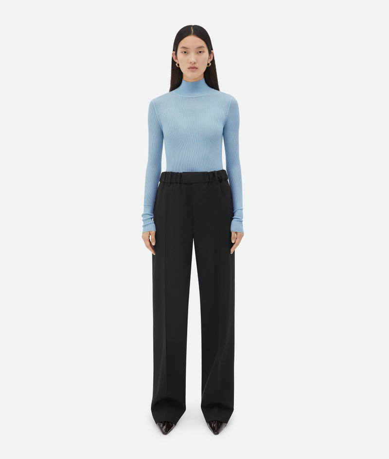 Light Wool Wide Leg Pants - 1