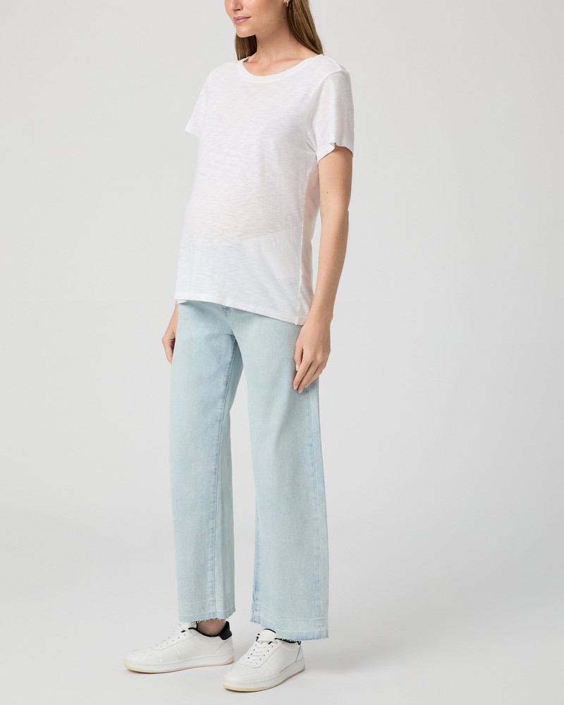 PAIGE Arellia Ankle Maternity Barrel Leg Jean outlook