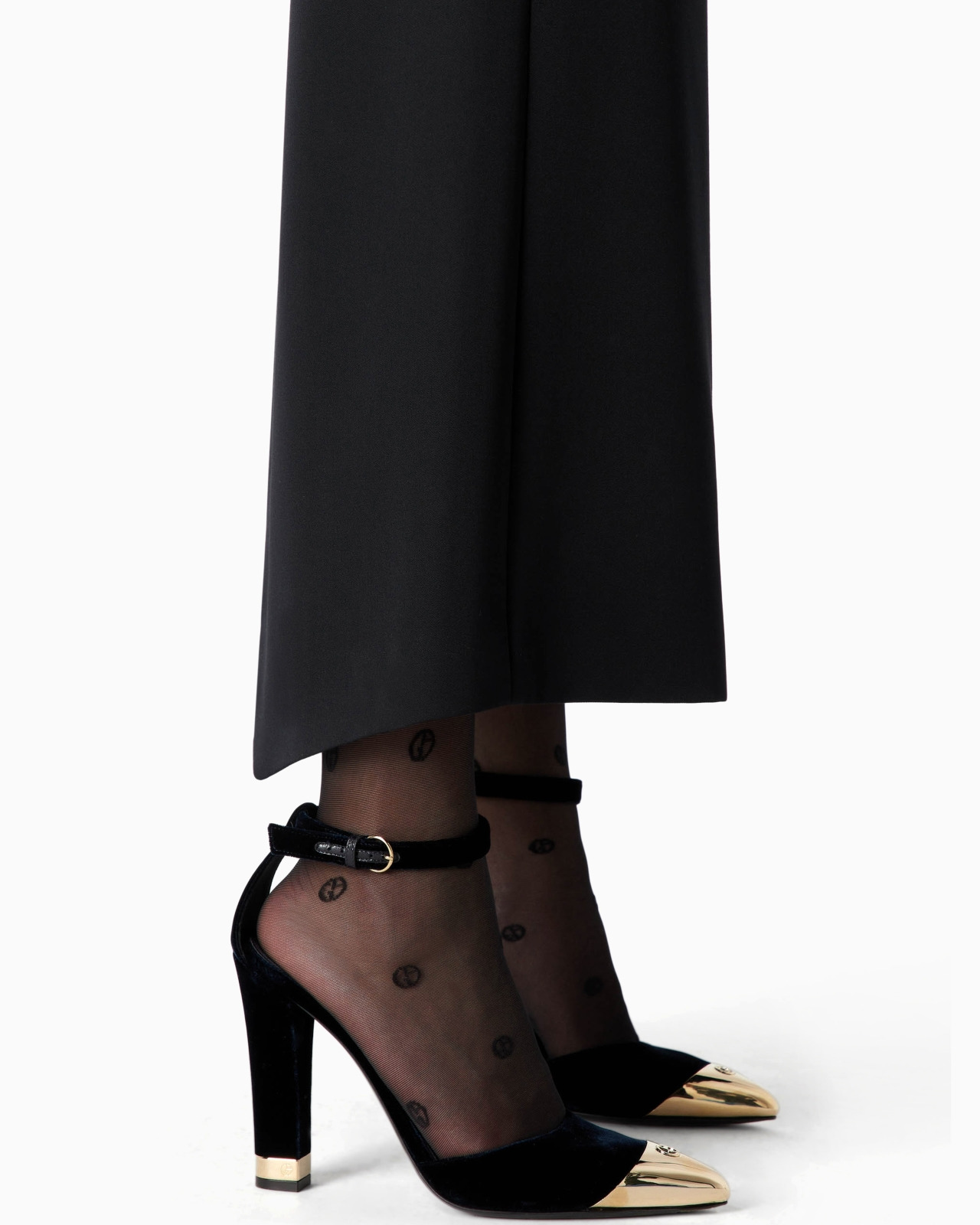 Barathea wool and velvet midi skirt - 6