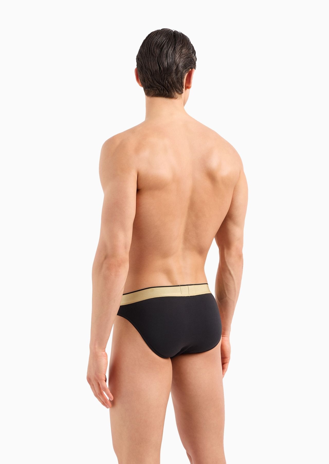 Shiny logoband elasticated waist briefs - 3