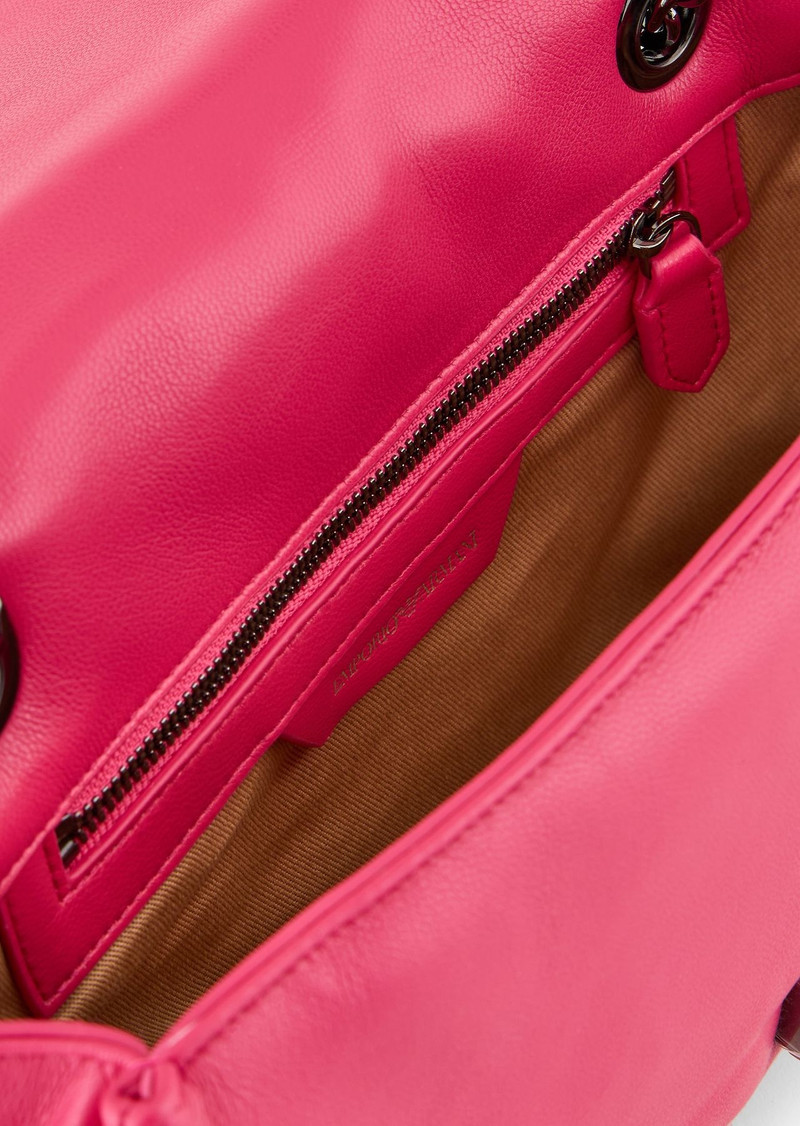 Quilted nappa leather-effect mini bag with flap 4
