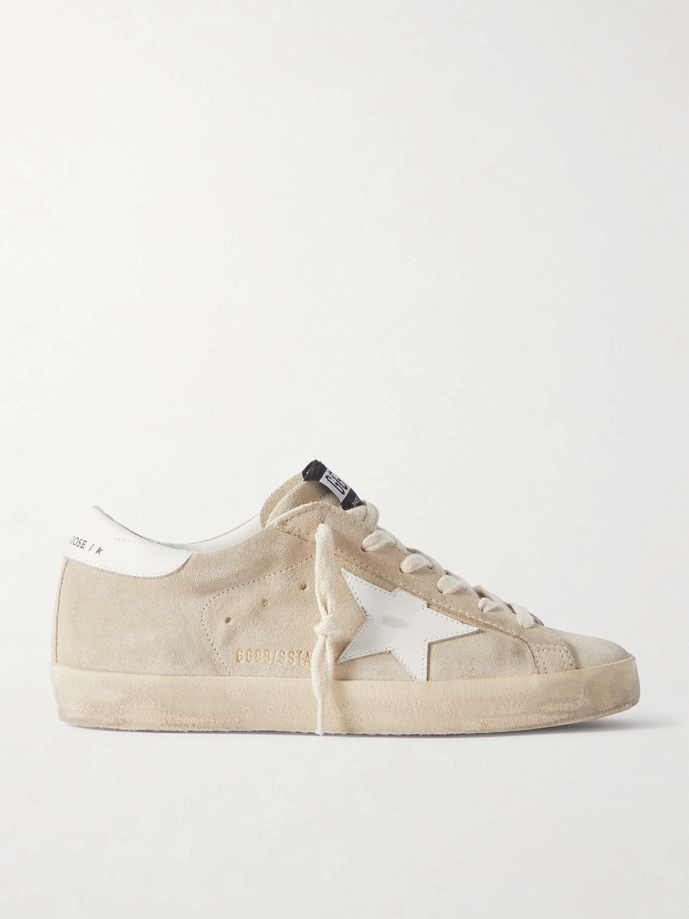 Super-Star leather-trimmed suede sneakers - 1