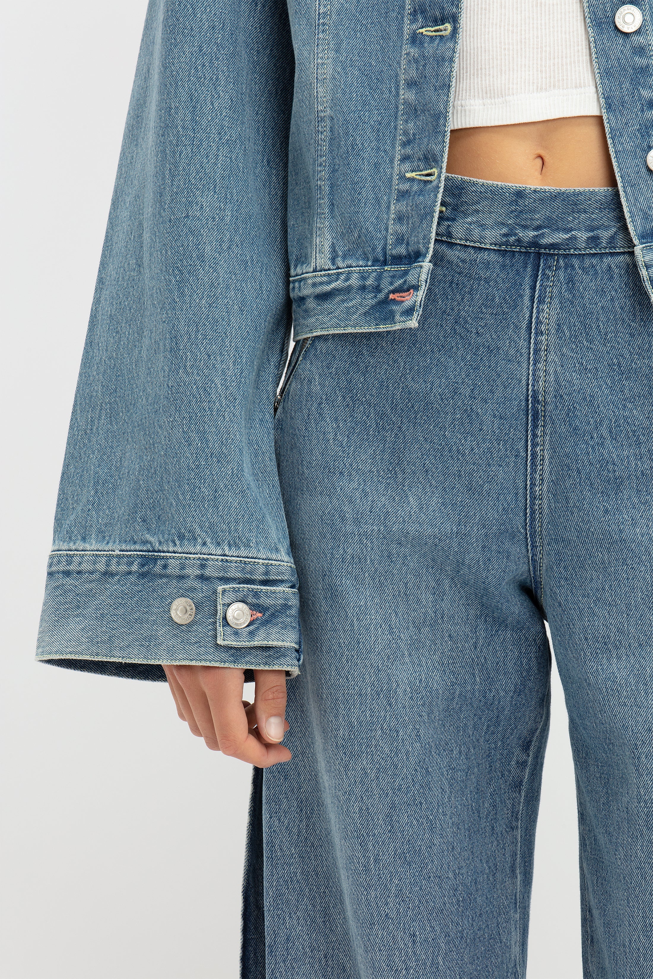 Mia Regan x VB Denim Jacket in Classic Blue Wash - 6