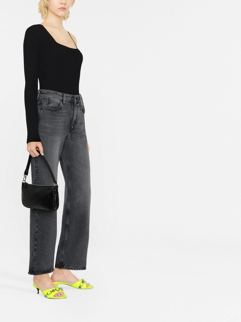 single-sleeve design top - 2