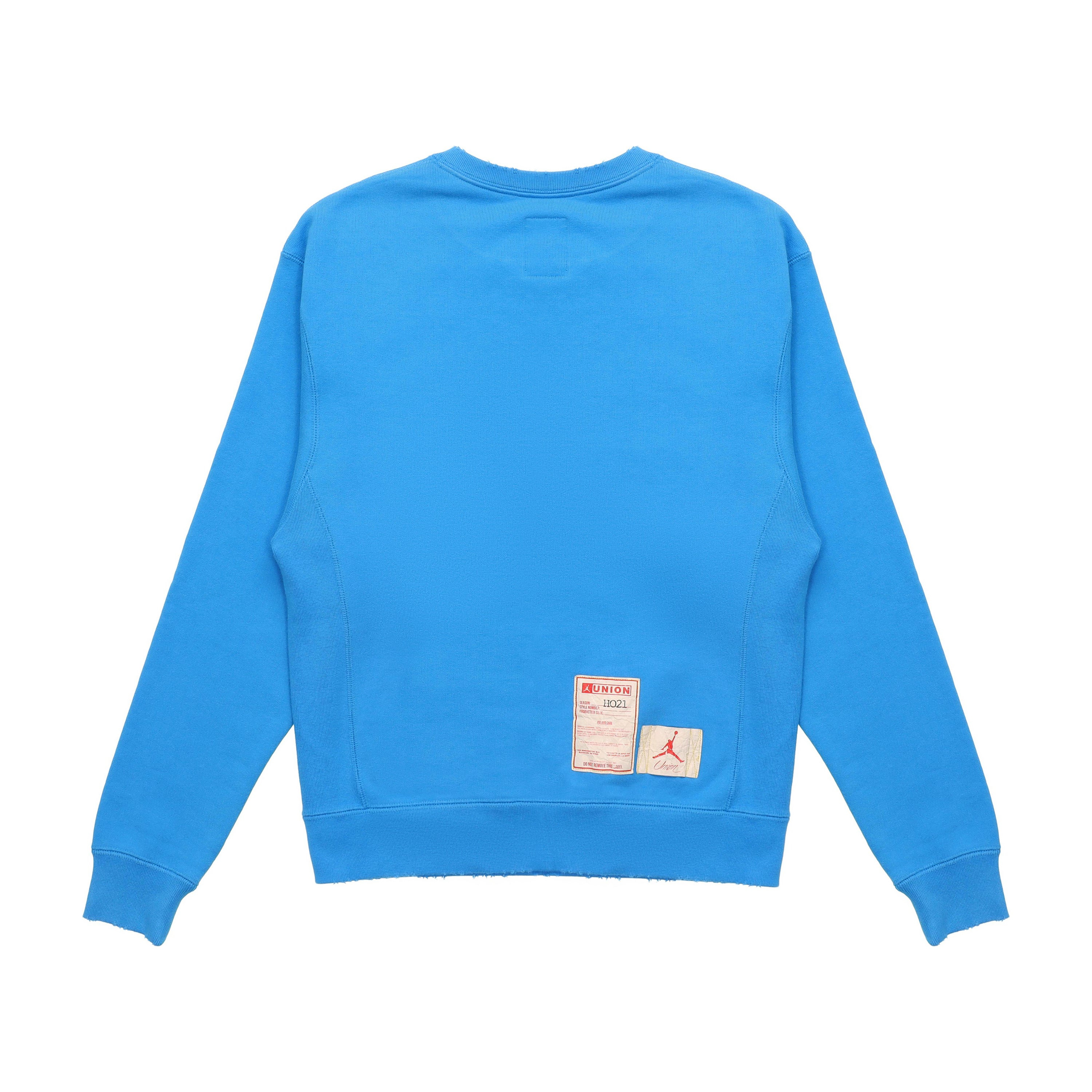 Air Jordan x union Crossover SS22 Logo Solid Color Sleeve Sports Round Neck Asia Edition Blue DJ9523 - 2