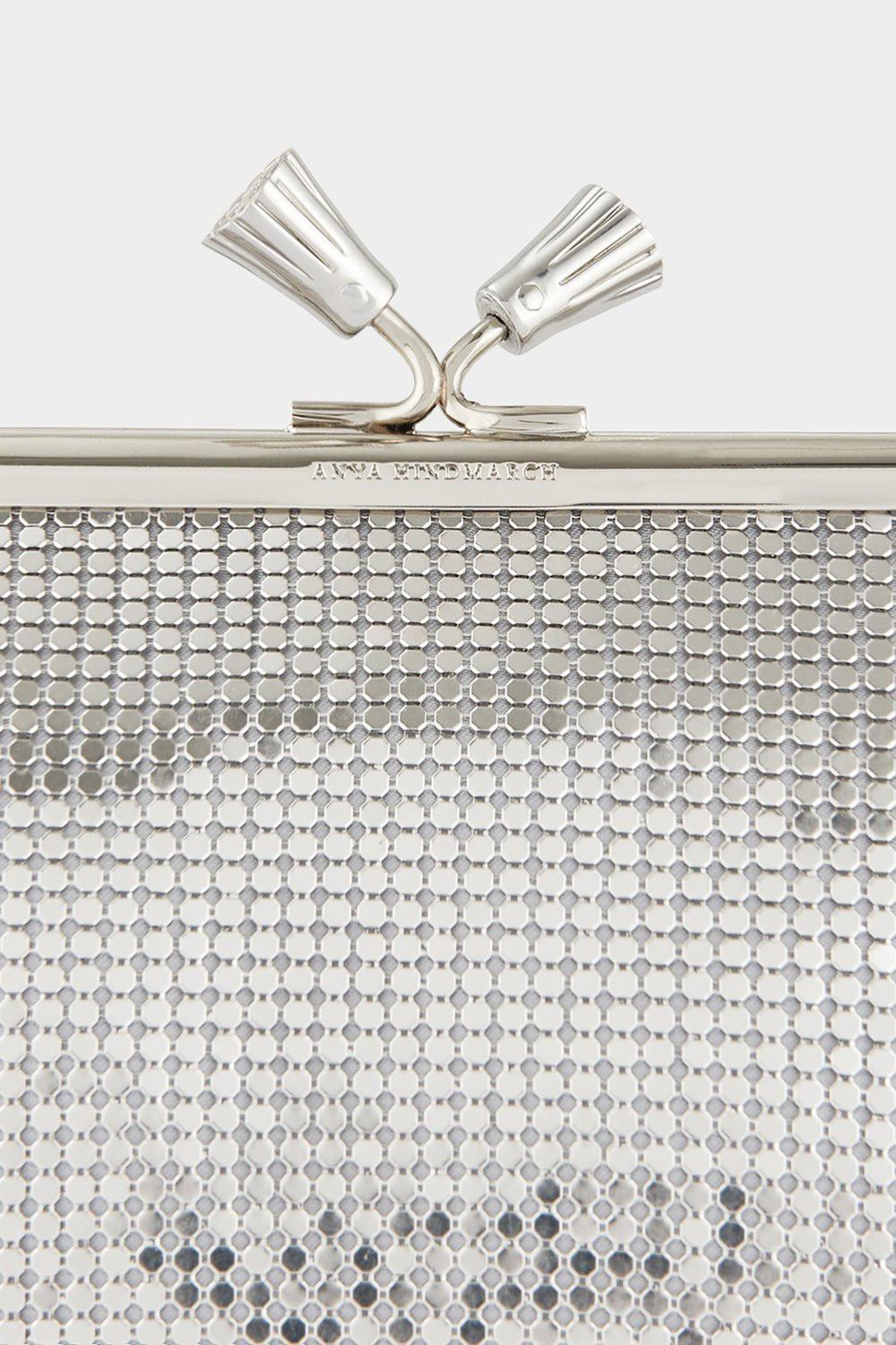 Maud Tassel Clutch - Silver Mesh - 7