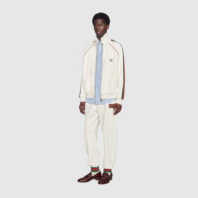 GUCCI Jersey jogging pants with Web outlook