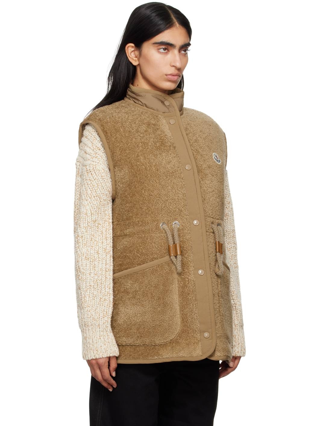 Tan Bost Teddy Faux-Shearling Down Vest - 2