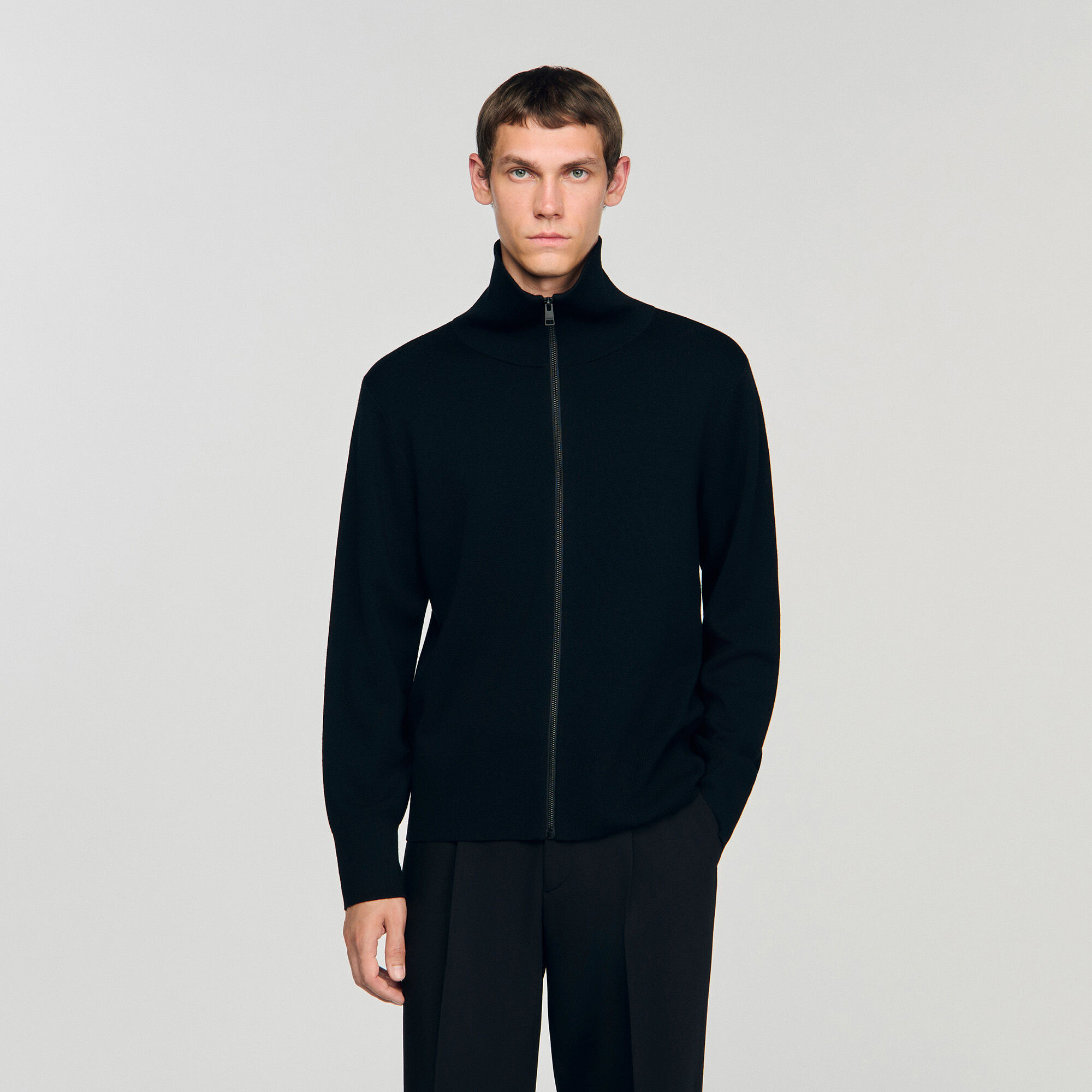 ZIP-UP WOOL CARDIGAN - 4