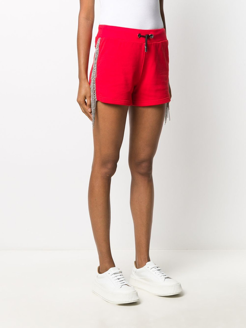 crystal-embellished track shorts 3
