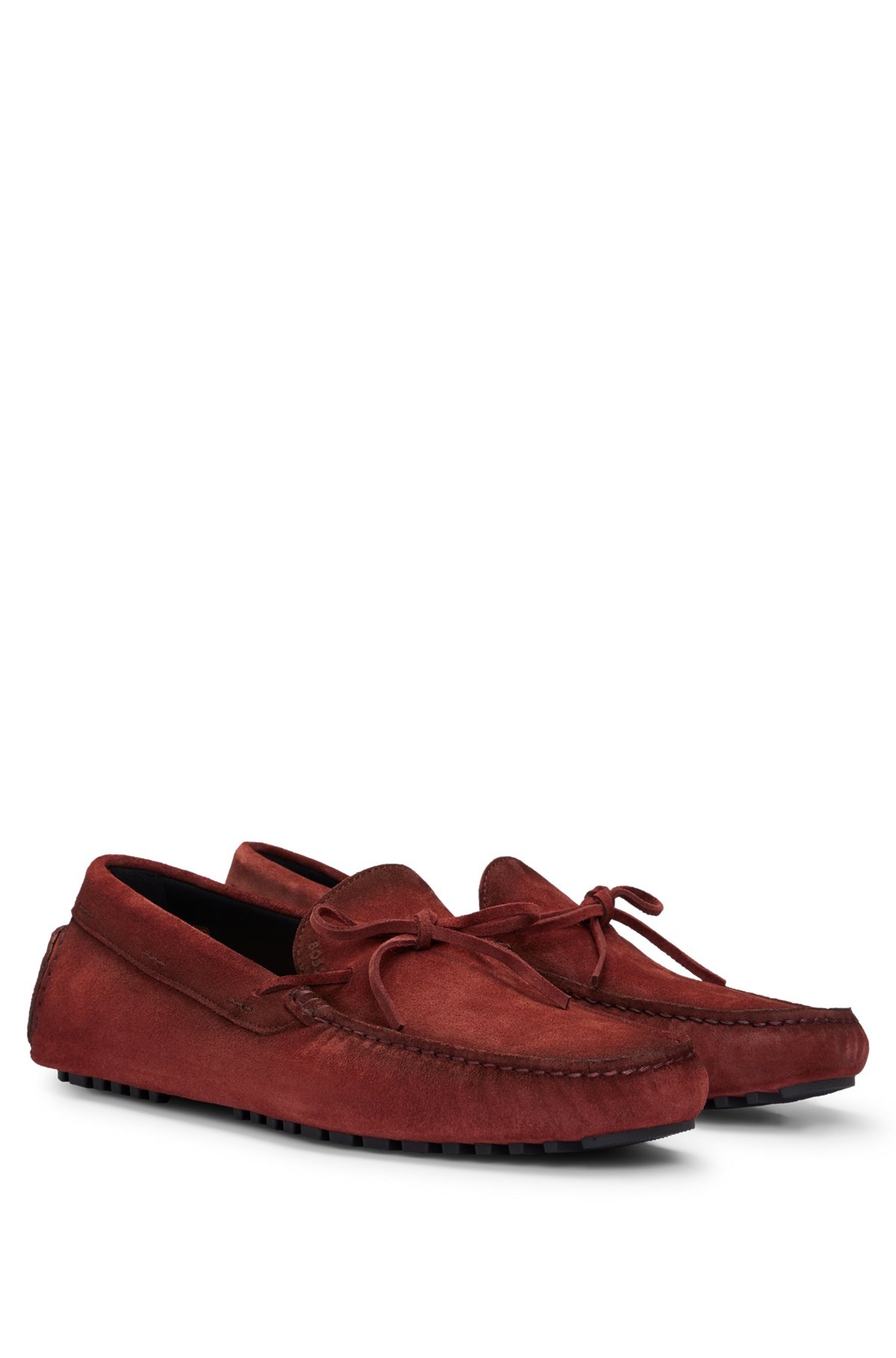SUEDE MOCCASINS WITH BUCKLED UPPER STRAP - 2