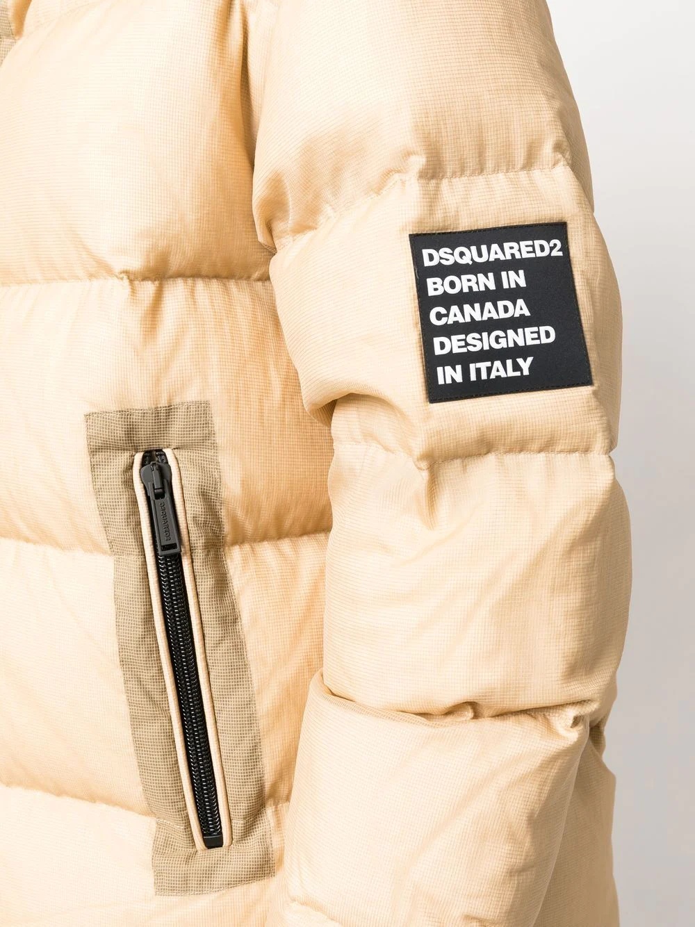 logo-patch padded jacket - 5