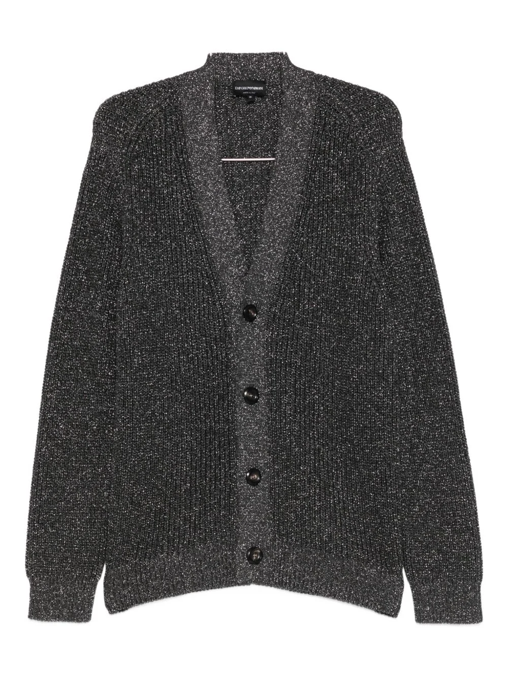 buttoned shawl-collar cardigan - 1