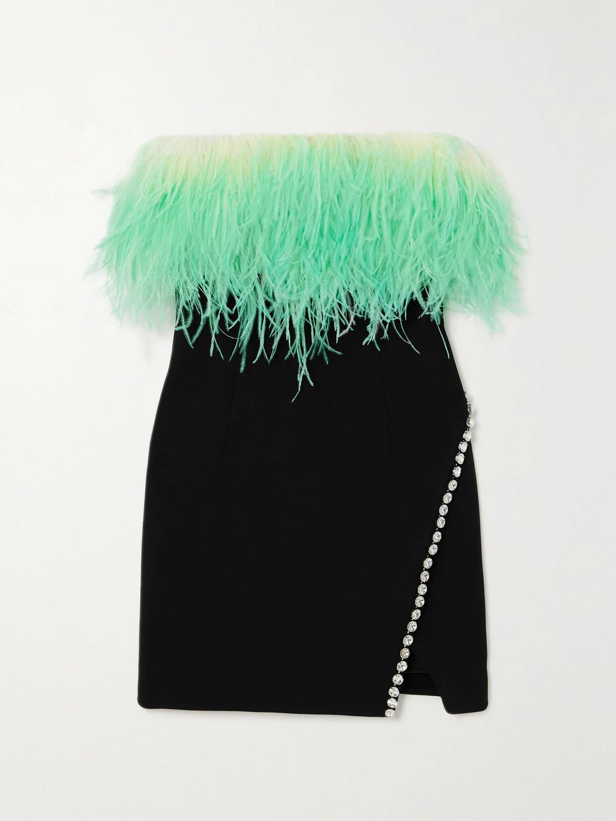 self portrait embellished crepe mini dress SELF-PORTRAIT Embellished crepe mini dress