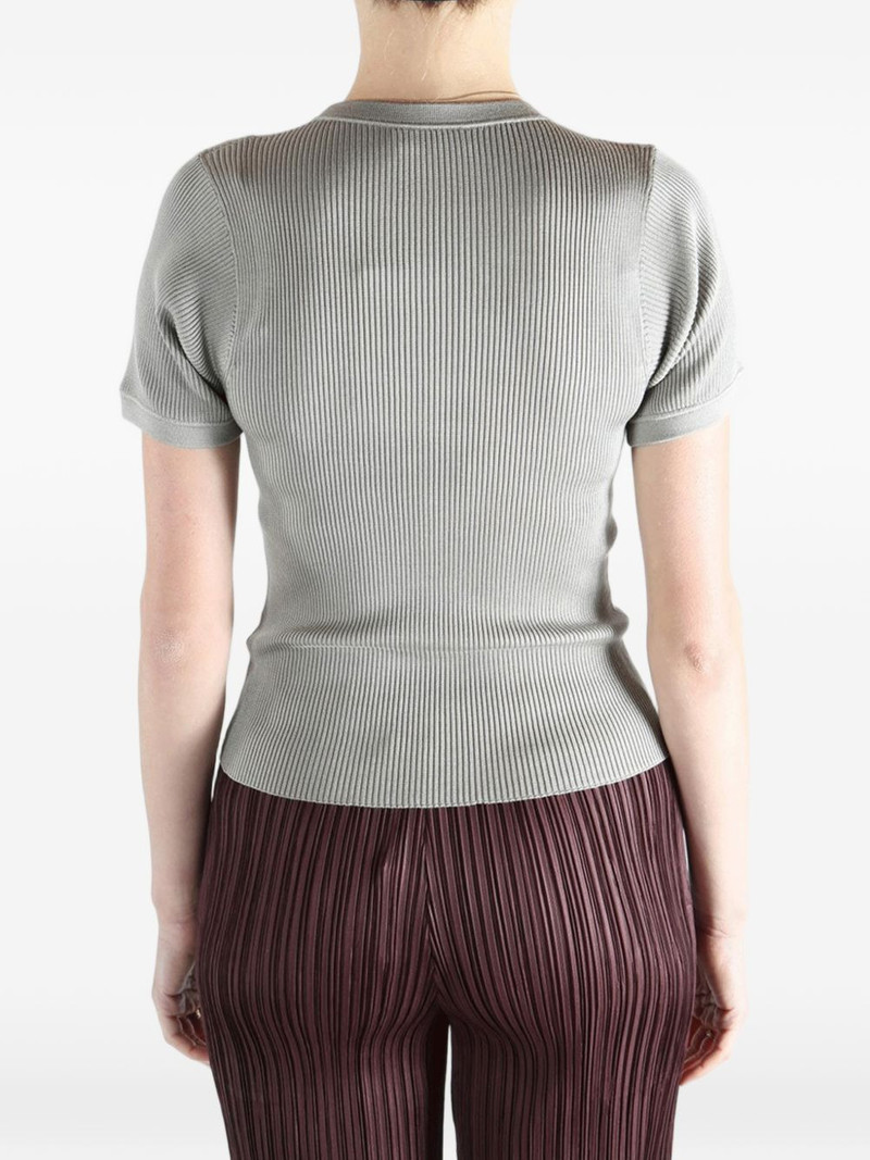 ribbed knit T-shirt 4