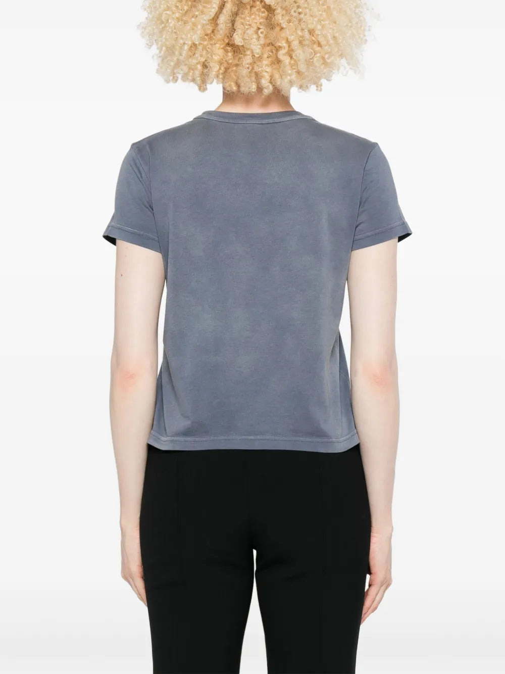 Shrunken Cotton Tee With Logo - 4