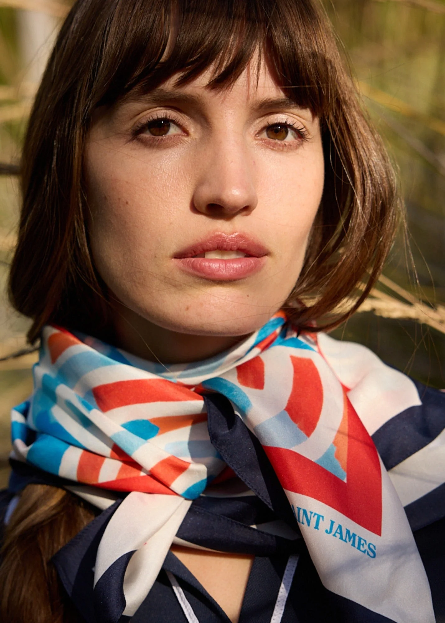Play graphic print silk square scarf - 1