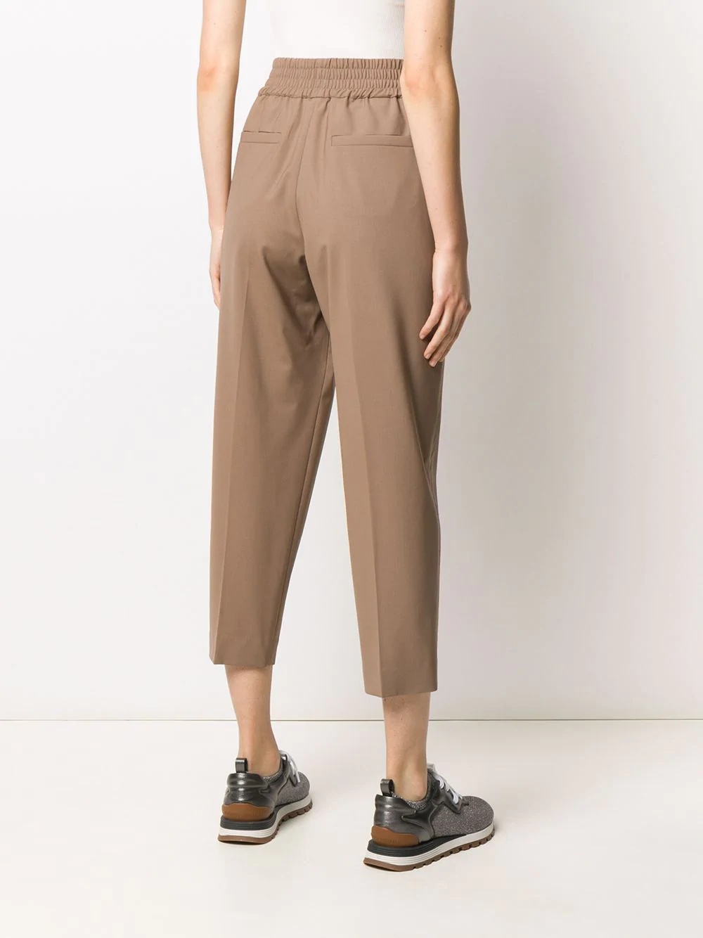 cropped straight-leg trousers - 4