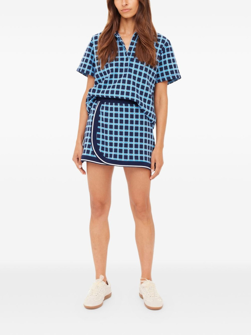 THE UPSIDE checked wrap mini skirt outlook