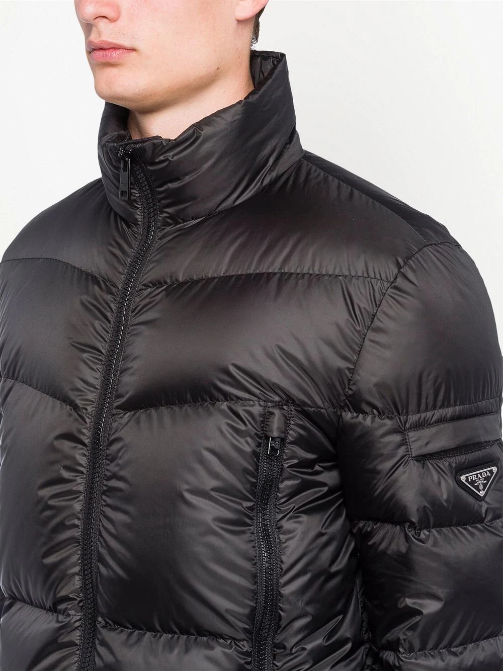 logo-plaque puffer jacket - 5