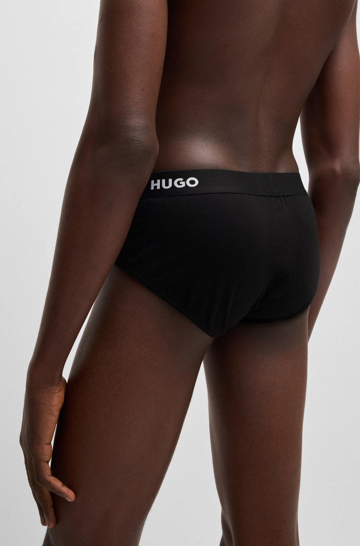 THREE-PACK OF STRETCH-COTTON BRIEFS WITH LOGO WAISTBANDS - 5