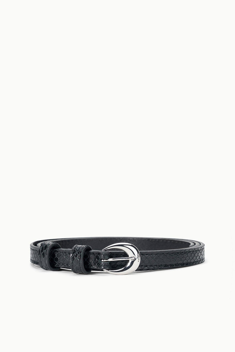 STAUD SLIM MOON BUCKLE BELT - 13MM BLACK 1