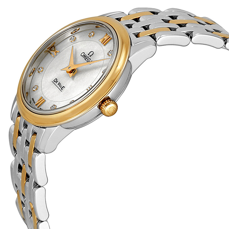Omega De Ville Prestige Diamond Mother of Pearl Dial Ladies Watch 424.20.27.60.55.001 - 2