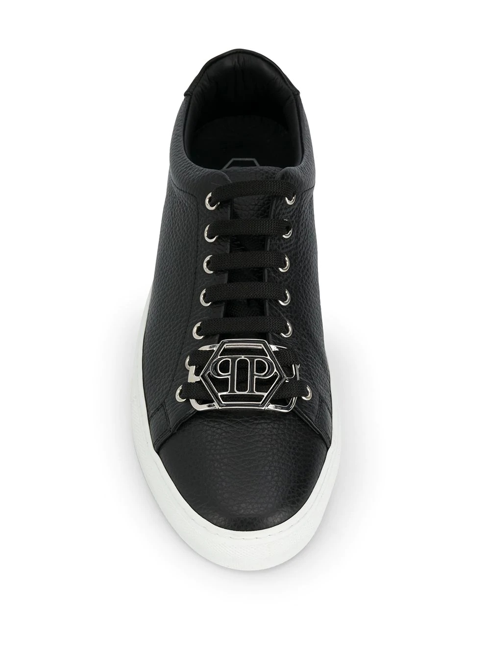 hexagon logo low-top sneakers - 4