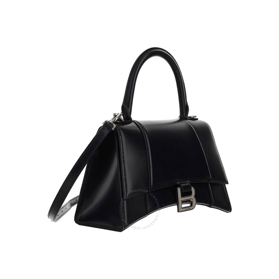 Balenciaga Black Leather Small Hourglass Box Top Handle Bag - 2