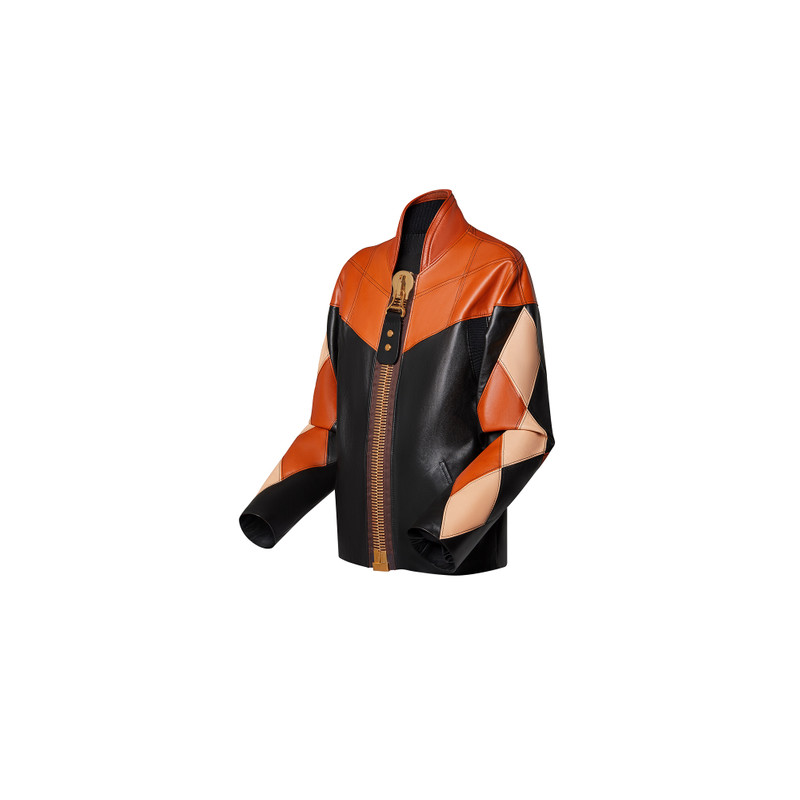 Louis Vuitton Patchwork Leather Biker Jacket outlook