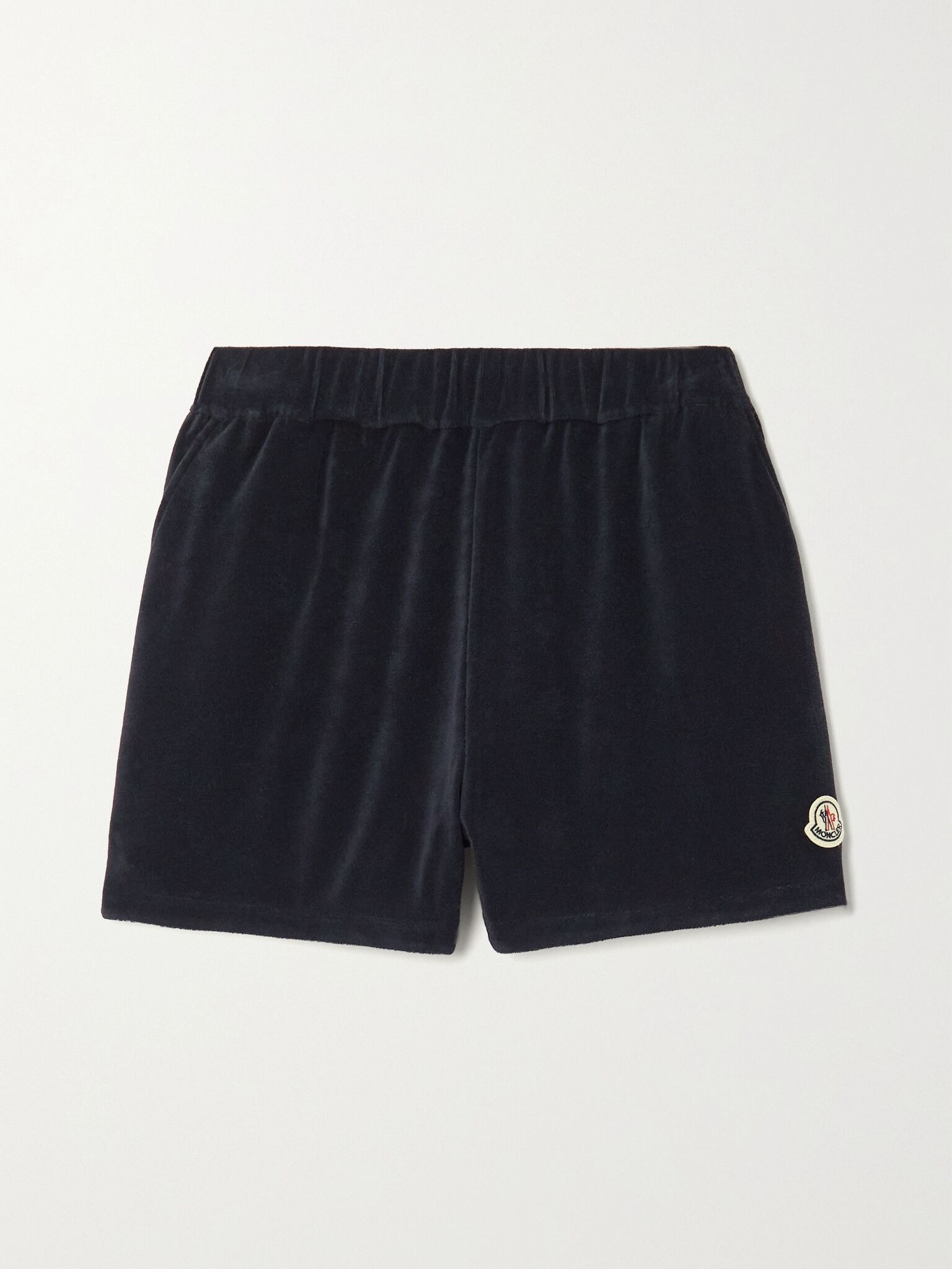 Cotton-blend terry shorts Navy - 1