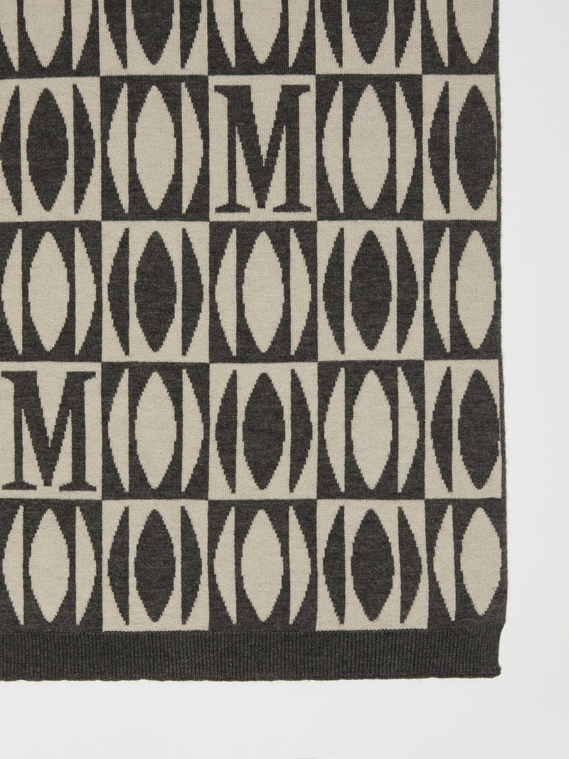 'S Max Mara DAVY Wool and cashmere jacquard scarf outlook