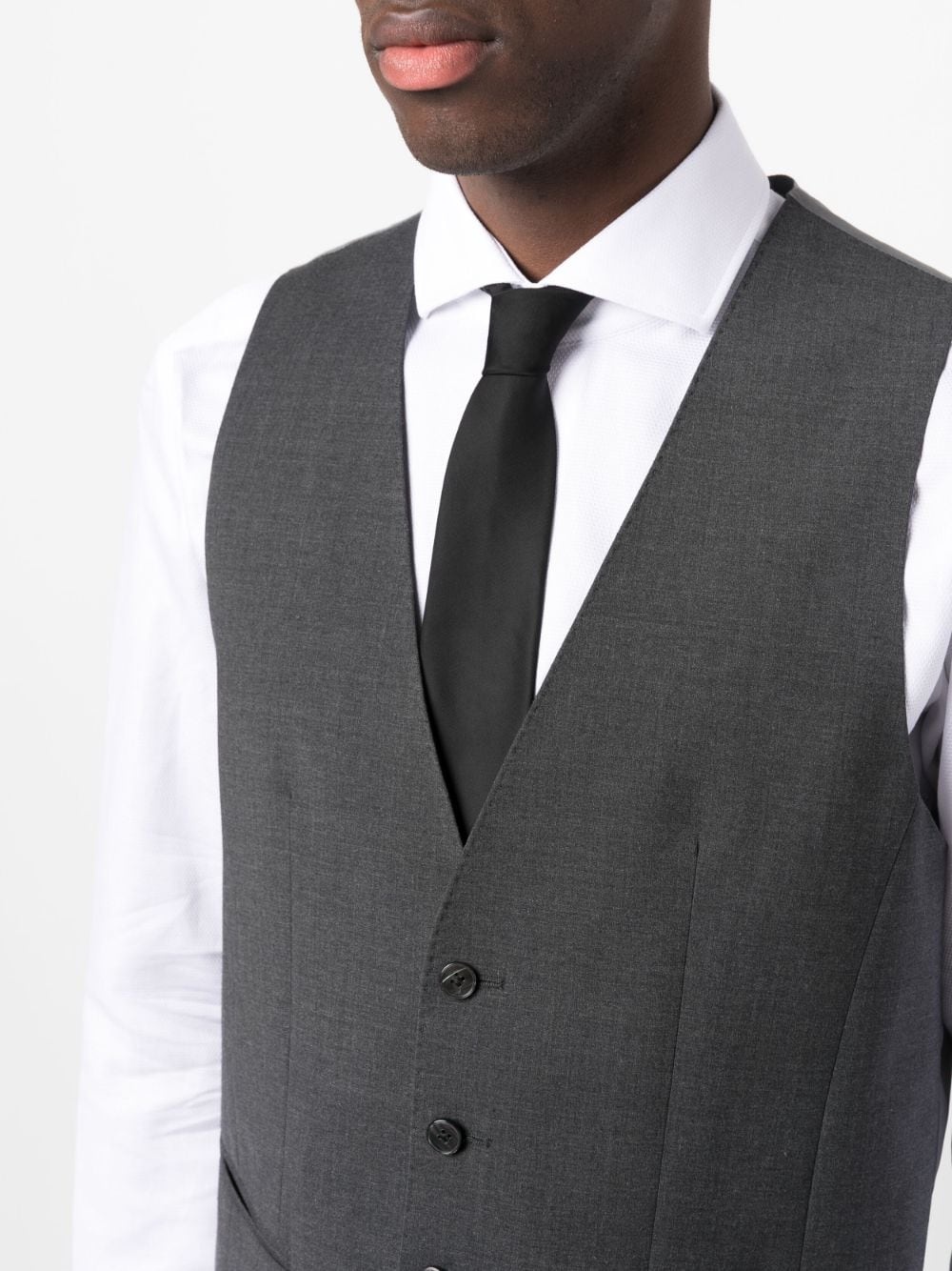 single-breasted buttoned waistcoat - 5