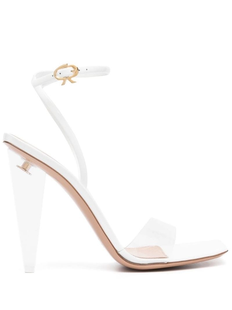 Translucent 120mm heeled sandals - 1