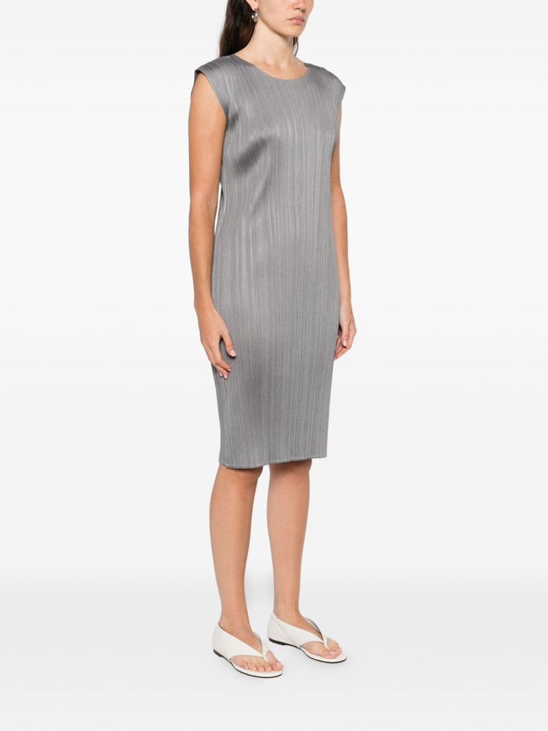 pleated sleeveless midi dress 3