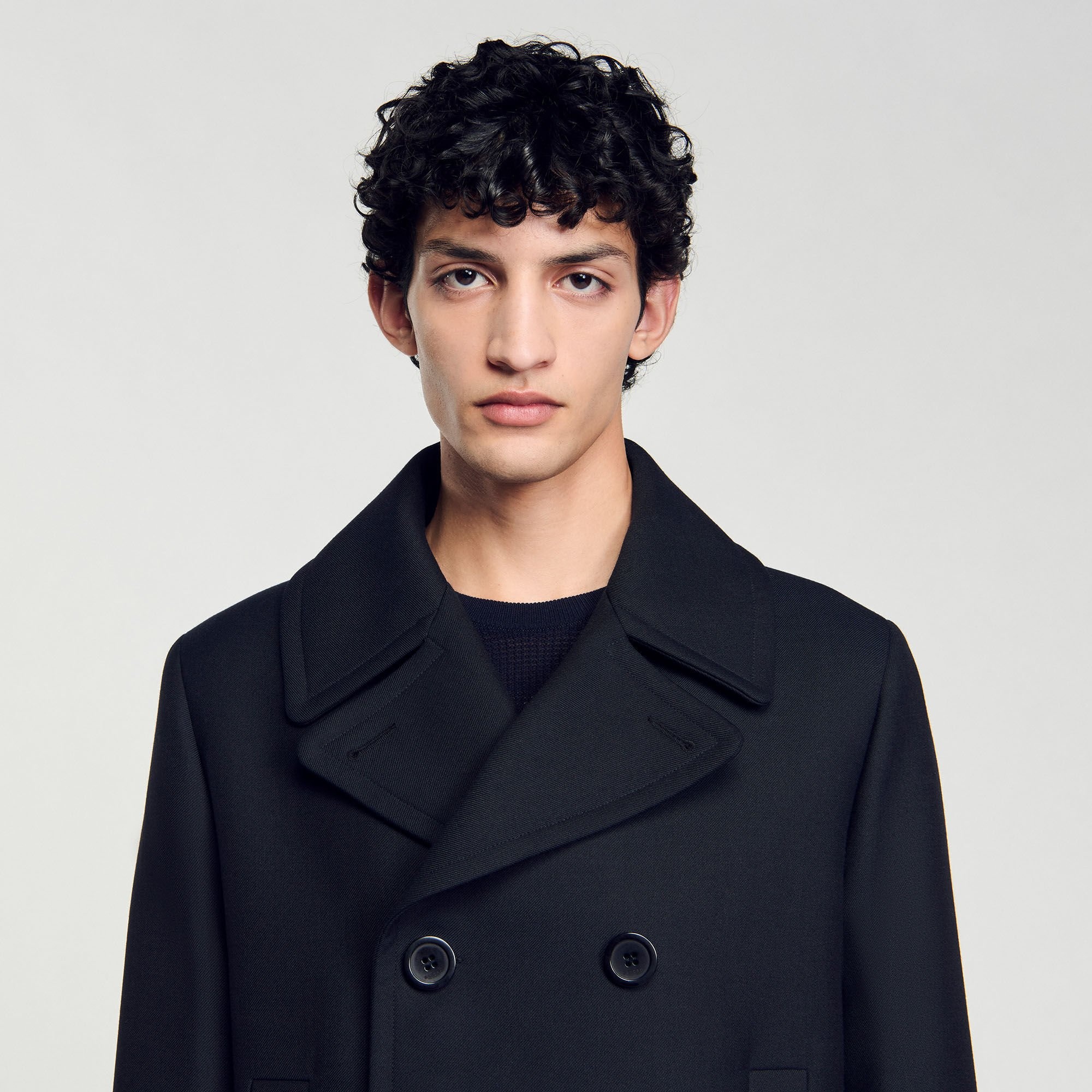 WOOL BLEND PEACOAT - 4
