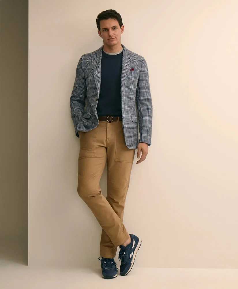 Classic Fit Cotton-Linen-Wool Hopsack Sport Coat - 1