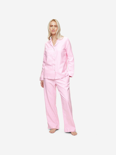 Derek Rose Women's Pyjamas Kelburn 32 Brushed Cotton Pink outlook