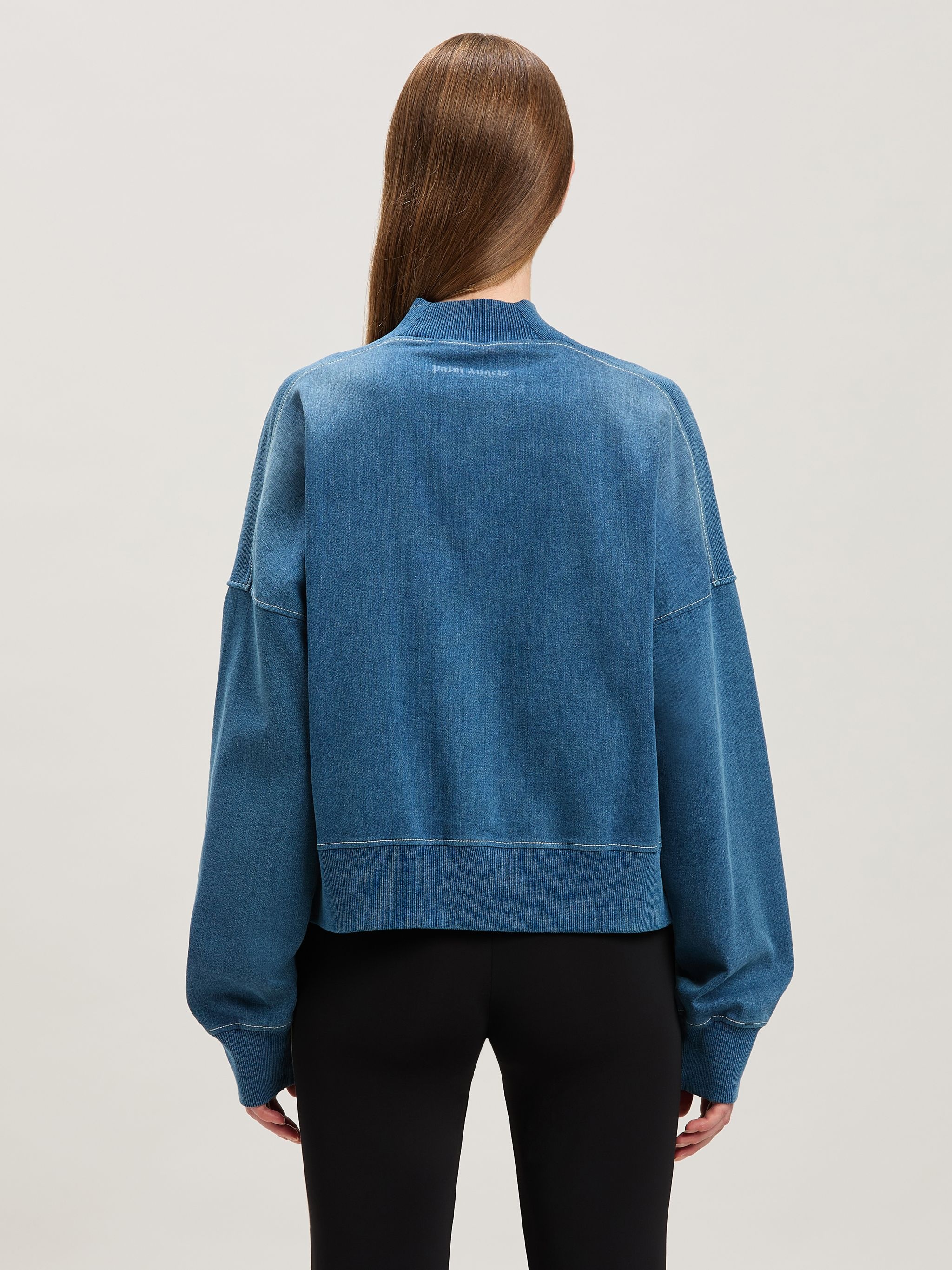 Oval Palm lasered crewneck Sweatshirt - 5