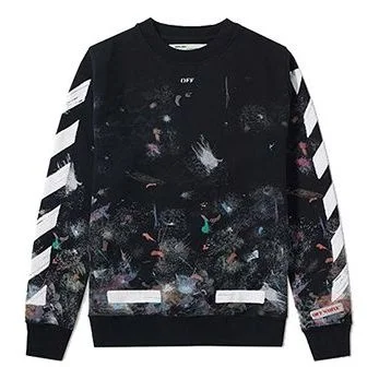 Off-White Galaxy Brushed Print Sweatshirt 'Black' OMBA003F176190309901 - 1