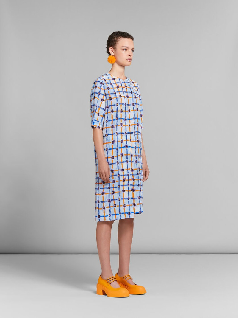 CRÊPE DE CHINE SHIFT DRESS WITH SARABAND PRINT 6
