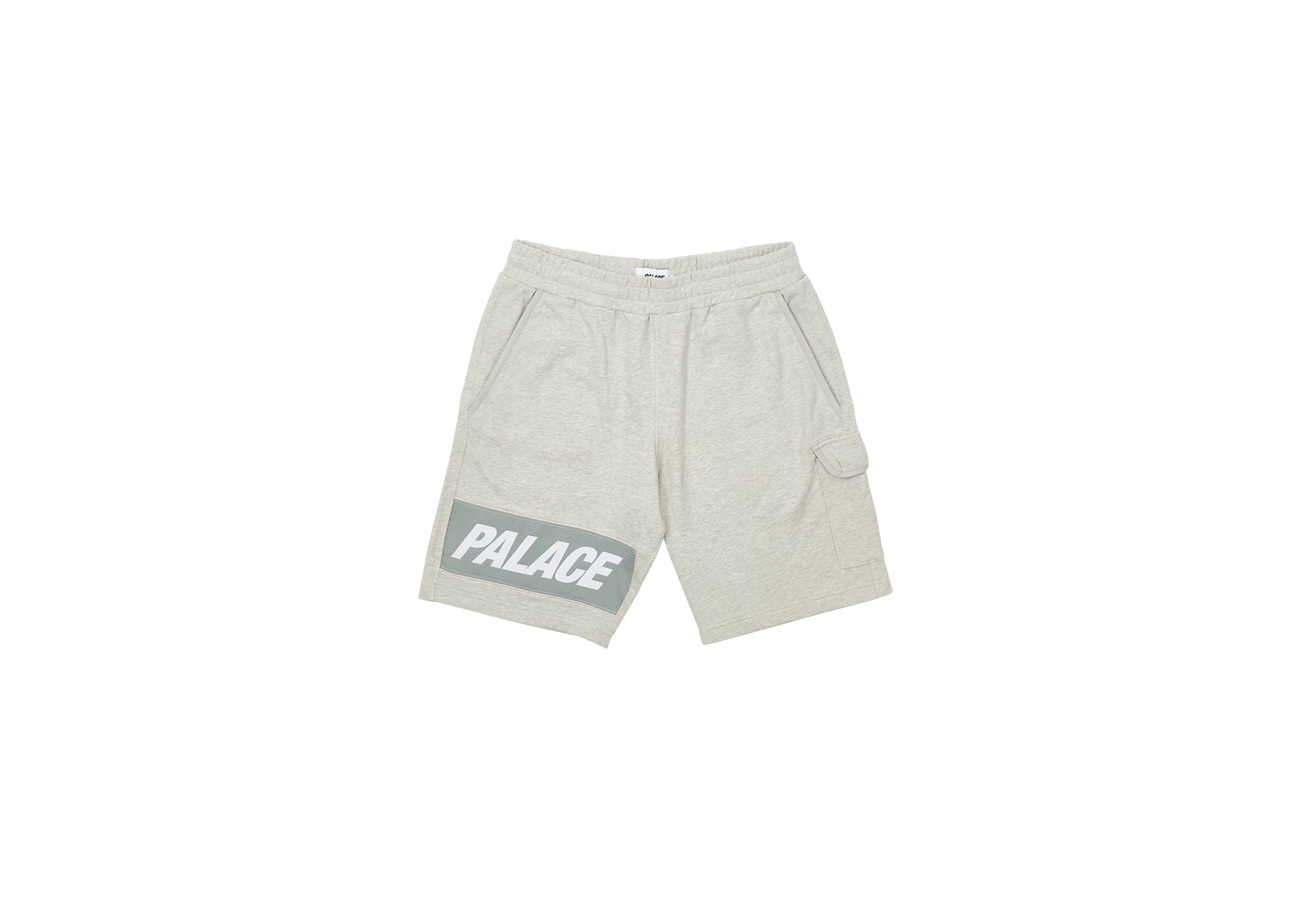 GIANT WOVEN LABEL SHORTS GREY MARL - 1