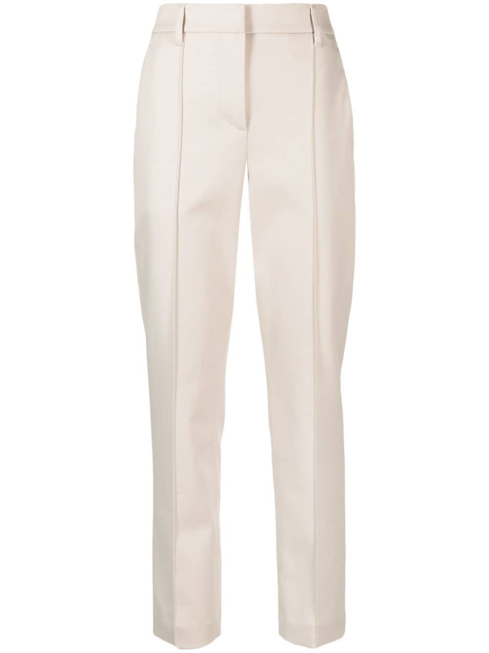 tapered stretch-cotton trousers - 1