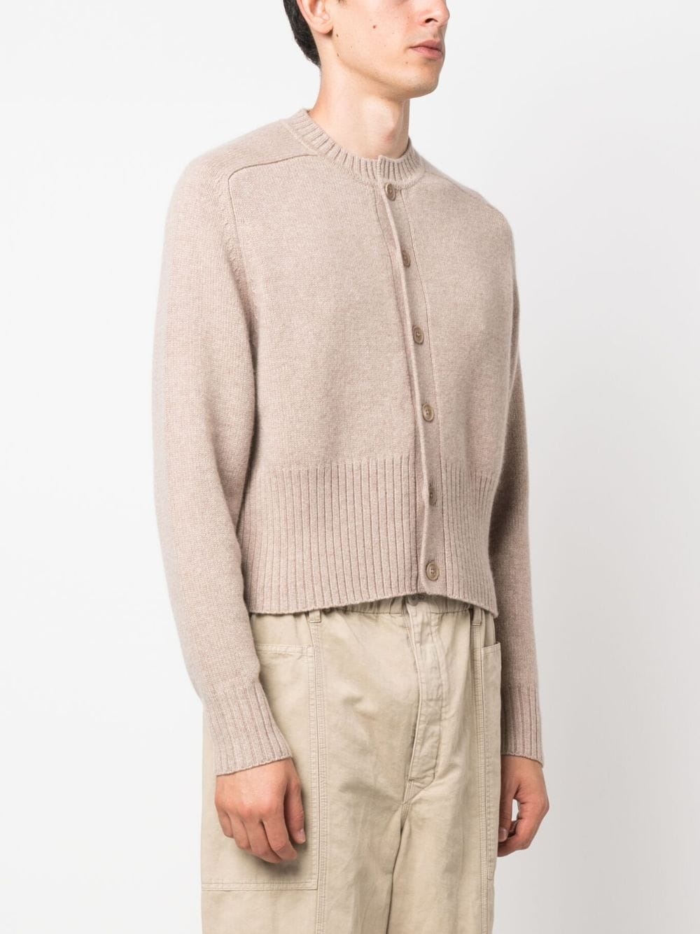 crew-neck cashmere cardigan - 4