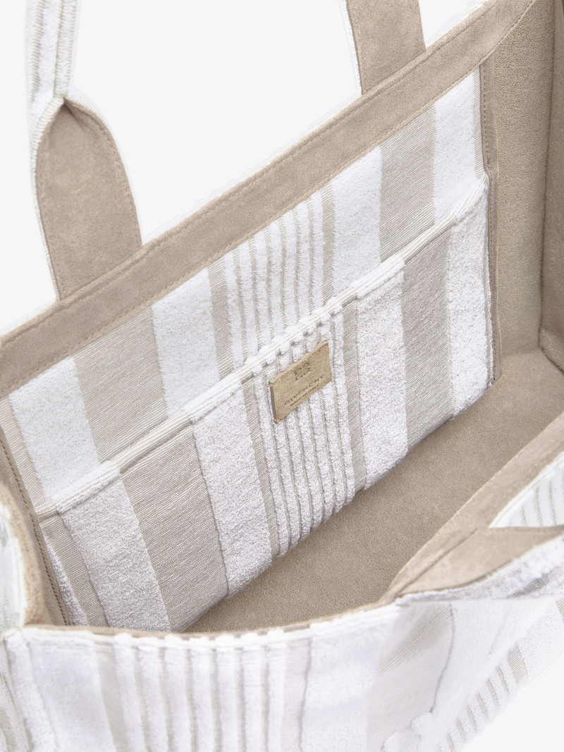 GIVENCHY TOTE BAG IN COTTON TOWELLING WITH STRIPES 5