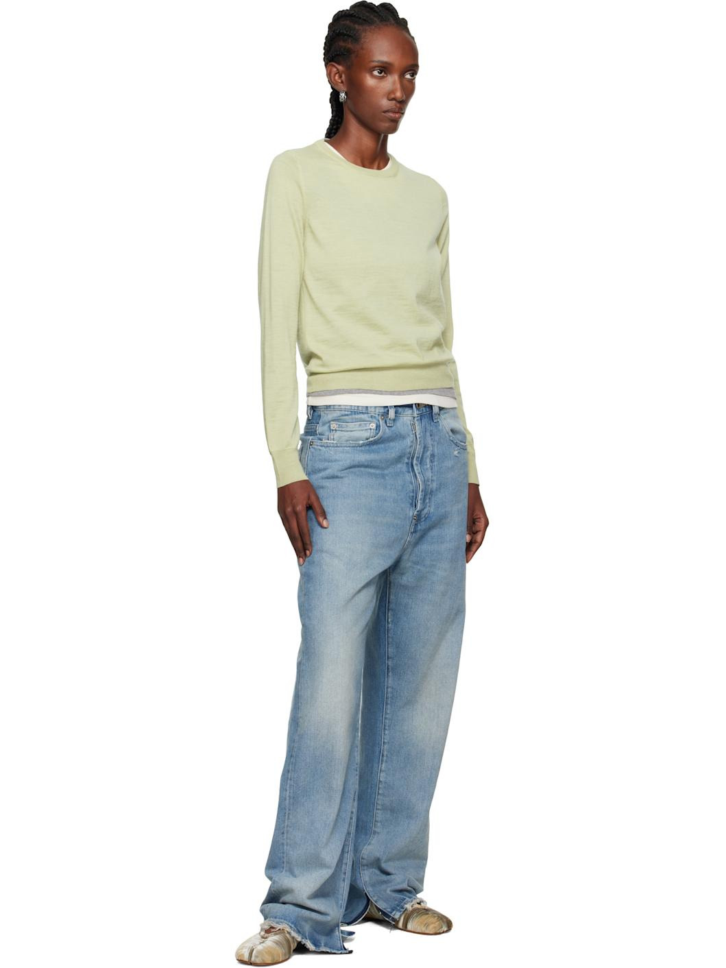 Khaki Crewneck Sweater - 4
