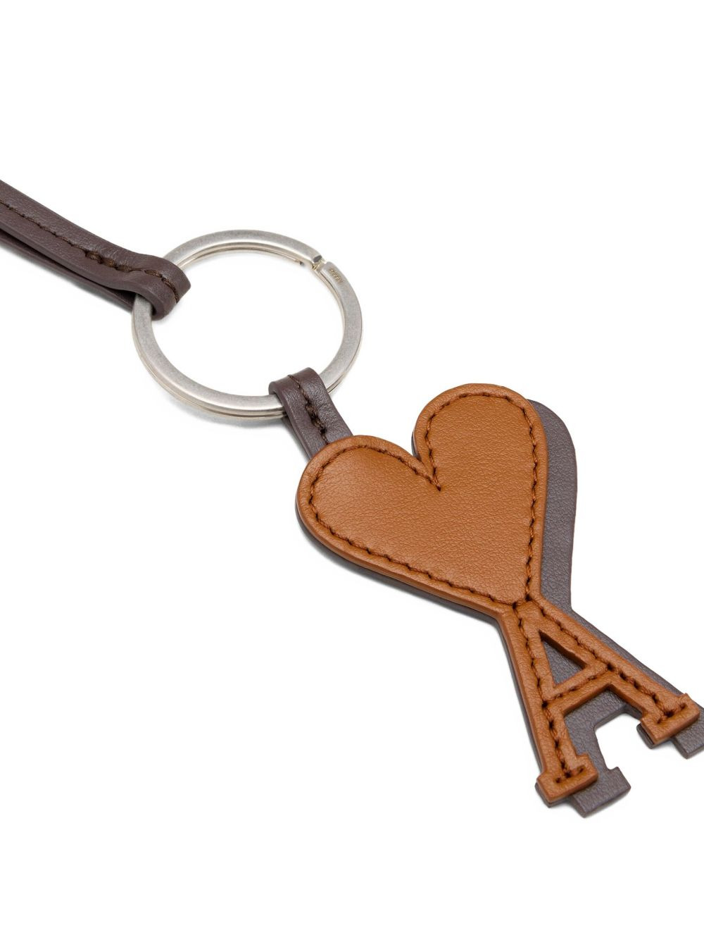 leather heart keyring - 2