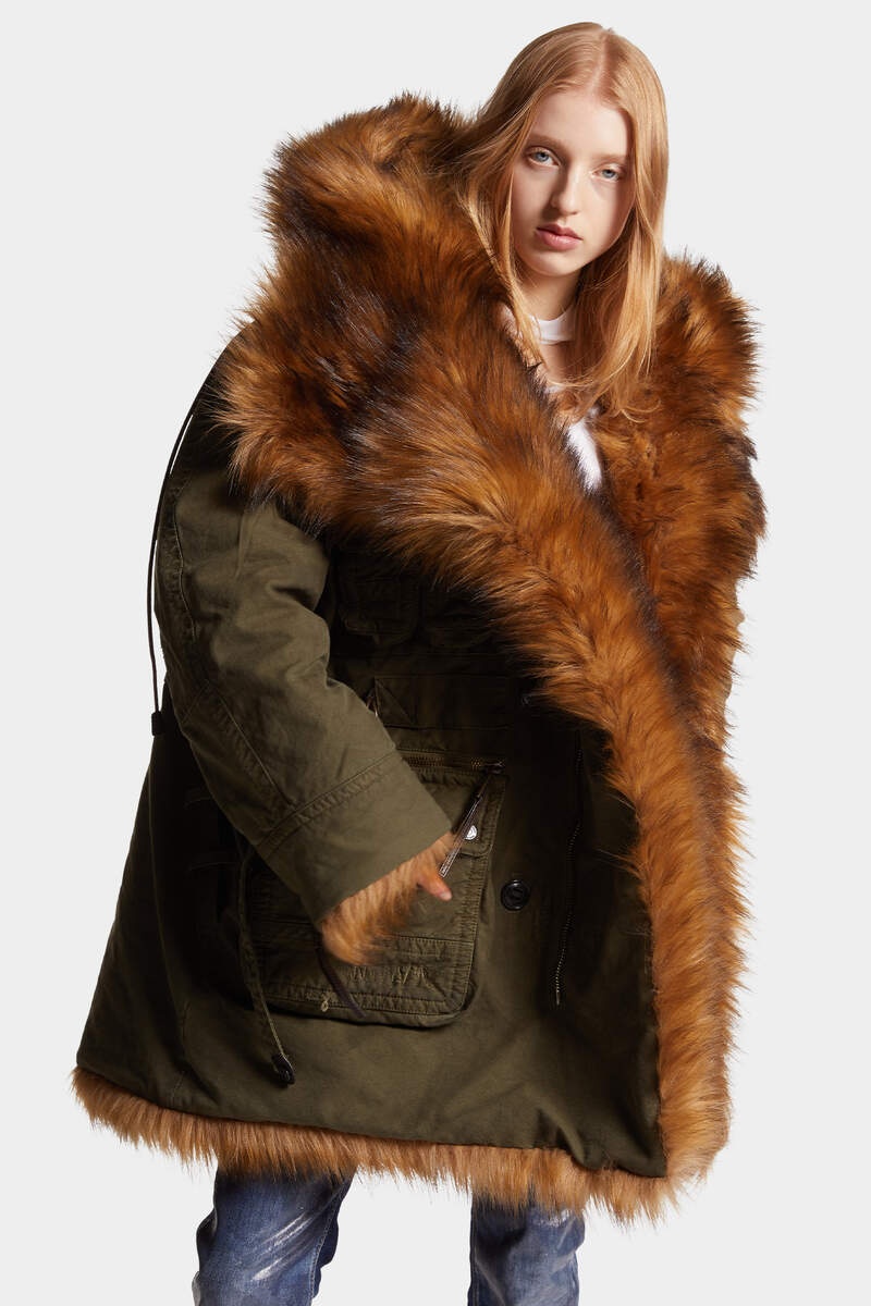 DYED COTTON CANVAS EASY BACKPACK PARKA - 3